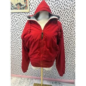 Vintage women’s GAME SPORTSWEAR style 980 JACKET gray LINER RED shell XSMALL